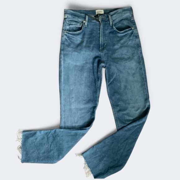 Citizens of Humanity Isola Premium Vintage High Rise Raw Hem Med Wash Jeans 26 - Picture 2 of 14